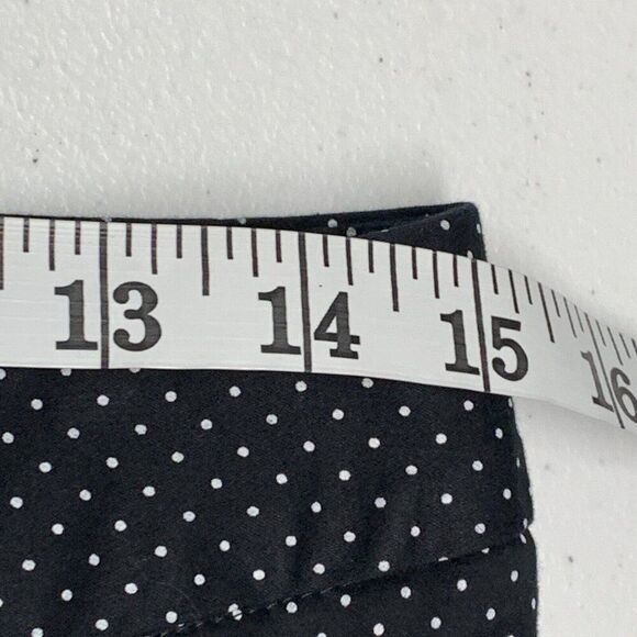 Talbots Capri Cropped Pants sz 6 Black White Polka Dots Inseam 25" - Picture 4 of 9